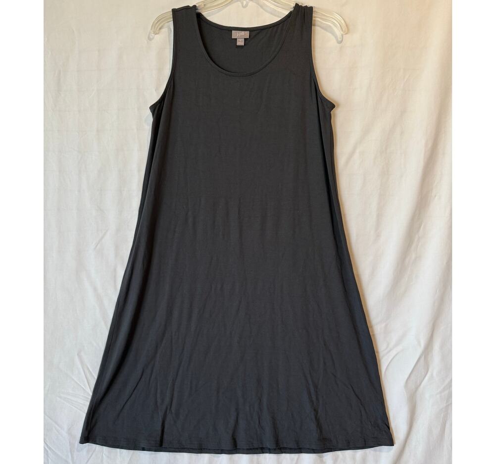 Women's J. Jill Sleevless A-line tank swing dress dark gray relaxed Small
